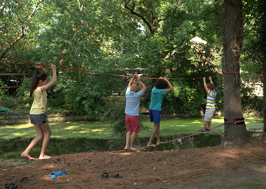 Group of kids playing outside.