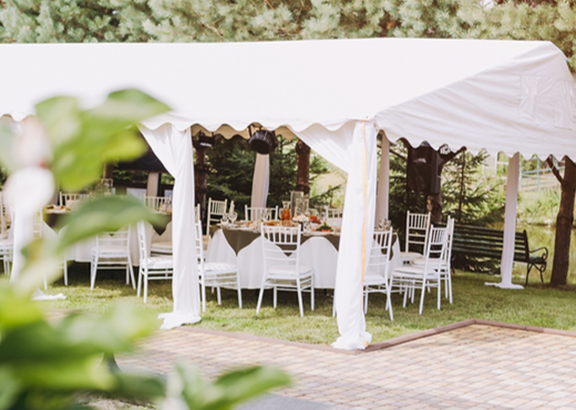 Outside special event tent.