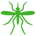 Green Mosquito Icon.