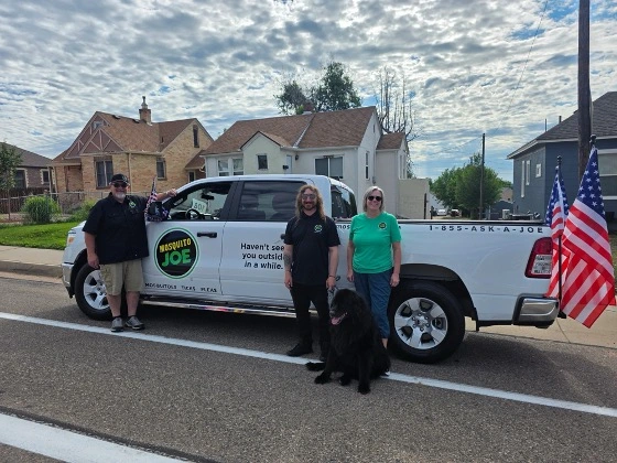 Mosquito Joe of NoVa team standing in front of company truck.