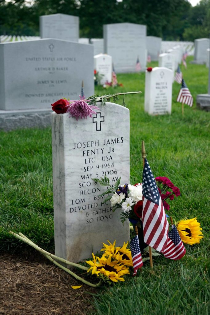 Memorial of an American soldier.