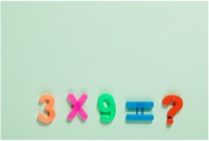 3 multiplied by 9 equal question mark equation of magnets.