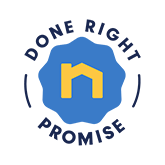 Blue Neighborly Done Right Promise logo